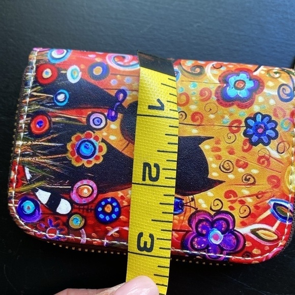 NWOT Cats CLASSIC CC CARD HOLDER CASE Womens zip closure 10 slots Gold tone - Picture 7 of 7